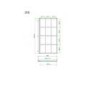 Single Ended Shower Bath with Front Panel & Left Hand Black Grid Bath Screen 1700 x 750mm - Alton