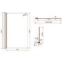 Single Ended Shower Bath with Front Panel & Hinged Chrome Bath Screen with Towel Rail 1800 x 700mm - Alton