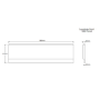 1800 x 800 Alton Single Ended Round Bath with Saturn Hinged 1450mm 6mm Chrome Bath Screen with Towel Rail