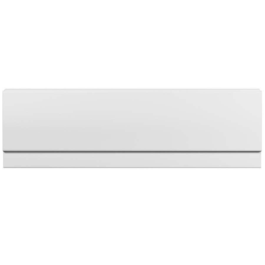 Single Ended Round Bath 1800 x 800mm with Front Panel and 1450mm Hinged Black Bath Screen - Alton