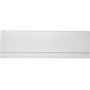 Single Ended Shower Bath with Front Panel & Hinged Black Bath Screen with Towel Rail 1800 x 700mm - Alton