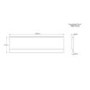 Single Ended Shower Bath with Front Panel & Hinged Black Bath Screen with Towel Rail 1800 x 700mm - Alton