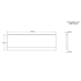1600 x 700 Rutland Single Ended Round Bath with Hinged 1450mm 6mm Matt Black Bath Screen with Towel Rail and Front Panel
