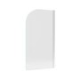 Single Ended Shower Bath with Front Panel & Hinged Chrome Bath Screen 1700 x 700mm - Rutland