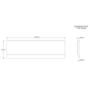 Single Ended Shower Bath with Front Panel & Brushed Brass Bath Screen 1700 x 750mm - Rutland