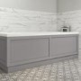 1800mm Wooden Matt Grey Bath Front Panel - Baxenden