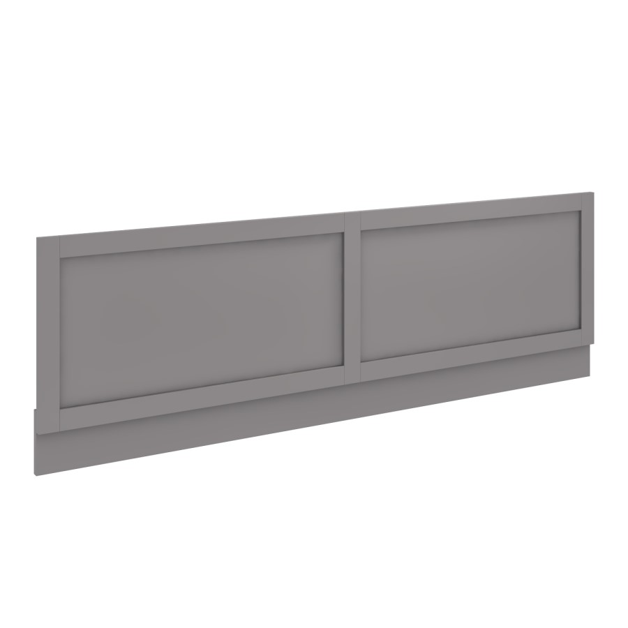 1800mm Wooden Matt Grey Bath Front Panel - Baxenden