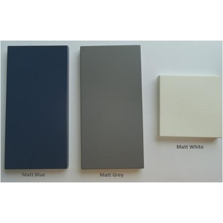 1800 Single Ended Square Bath with Matt Blue Bath Front & End Panel 