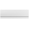 Single Ended Shower Bath with Front Panel &amp; Chrome Bath Screen with Towel Rail 1800 x 800mm - Rutland
