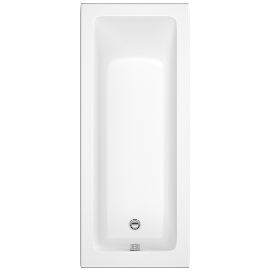 1800 x 800 Rutland Single Ended Square Bath with Front Panel & Hinged 6mm Chrome Bath Screen with Fixed Panel & Towel Rail