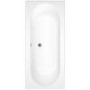 1700 x 750 Burford Double Ended Round Bath with Front Panel and Como Bath Filler