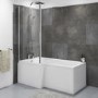 Lomax Left Hand L Shape Bath with Front Panel and Screen - 1500 x 850mm