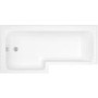 Lomax Left Hand L Shape Bath with Front Panel and Screen - 1500 x 850mm