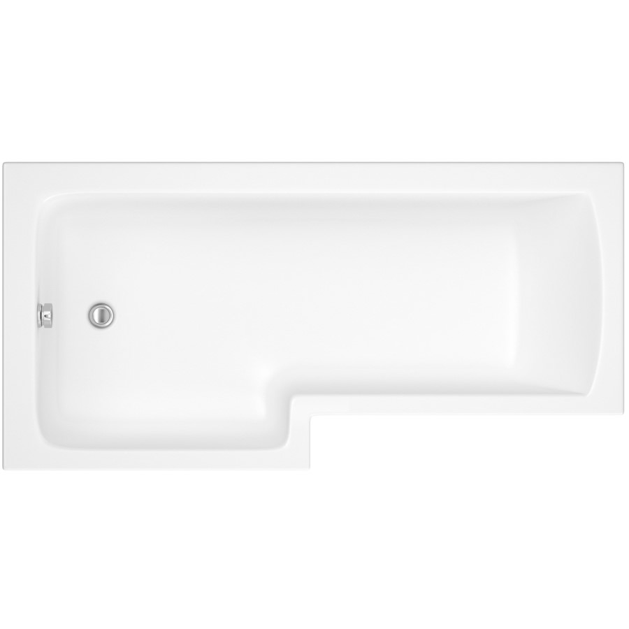 Lomax Left Hand L Shape Bath with Front Panel and Screen - 1500 x 850mm