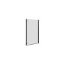 L Shaped Shower Bath with Front Panel & Black Bath Screen, Left Hand 1500 x 850mm - Lomax
