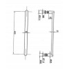 L Shape Shower Bath Left Hand with Front Panel &amp; Chrome Bath Screen with Towel Rail 1500 x 850mm - Lomax