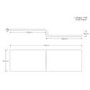 Grade A2 - L Shape Shower Bath Left Hand with Front Panel & Brushed Brass Screen 1500 x 850mm - Lomax