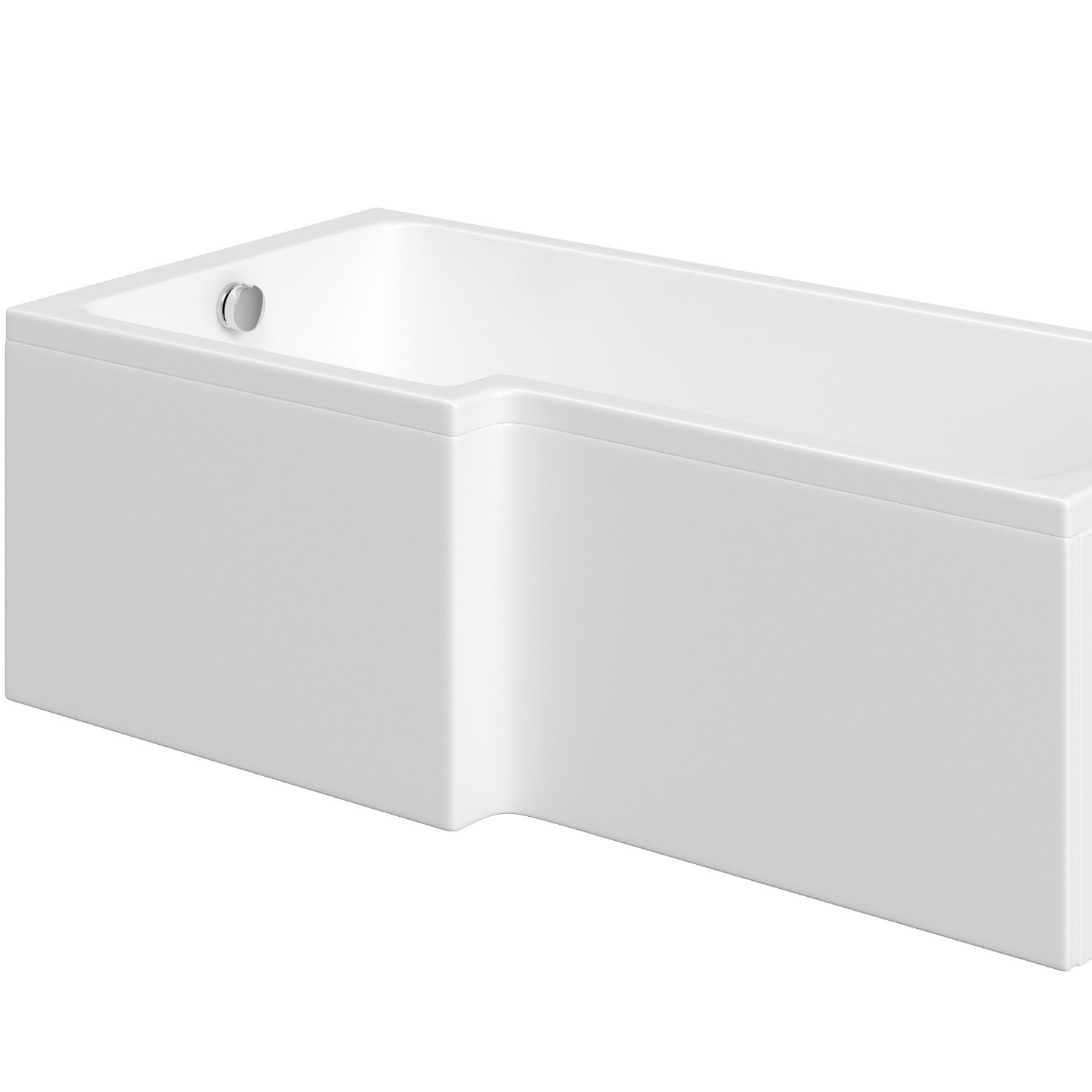 Lomax Right Hand L Shape Shower Bath - 1500 x 850mm - Better Bathrooms