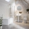 1500mm Right Hand Shower Bath Suite with Toilet Basin &amp; Panels - Lomax