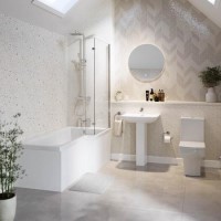 1500mm Right Hand Shower Bath Suite with Toilet Basin & Panels - Lomax 1500mm Right Hand Shower Bath Suite with Toilet Basin & Panels - Lomax