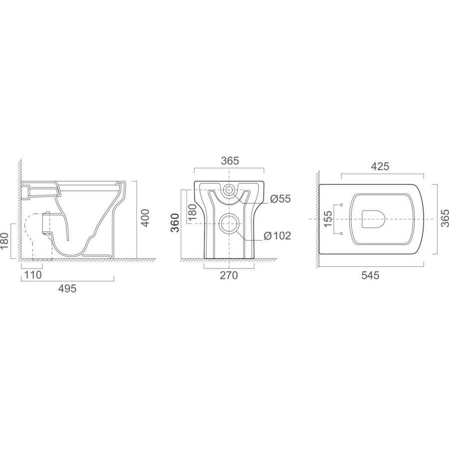 1700mm Left Hand L Shaped Shower Bath Suite with Toilet and Sink Unit & Chrome Fittings - Lomax