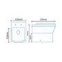 1700mm Grey Left Hand L Shape Bath suite with Toilet & Sink Unit - Ashford