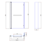 L Shaped Shower Bath with Front Panel & Chrome Bath Screen Towel Rail, Left Hand 1700 x 850mm - Lomax
