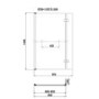 Grade A2 - Lomax 1500 x 850 L Shaped Shower Bath Left Hand with Front Panel & Matt Black Bath Screen with Towel Rail