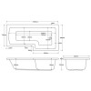 1700mm Left Hand Shower Bath Suite with Toilet Basin &amp; Panels - Lomax