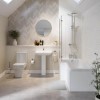 1700mm Left Hand Shower Bath Suite with Toilet Basin &amp; Panels - Lomax