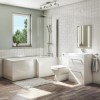 1700mm L Shaped Bath Suite with Toilet &amp; Basin Combination Unit - Right Hand - Ashford