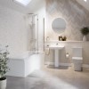 1700mm Right Hand Shower Bath Suite with Toilet Basin &amp; Panels - Lomax