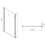 L Shaped Shower Bath with Front Panel & Chome Bath Screen, Right Hand 1500 x 850mm - Lomax