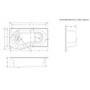 1500 x 850 P Shaped Shower Bath Left Hand with Front Panel and Screen