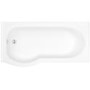 Right Hand P Shape Bath with Front Panel and Screen - 1500 x 800mm