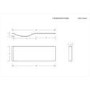 P Shape Shower Bath Right Hand with Front Panel & Chrome Bath Screen 1500 x 800mm - Portland