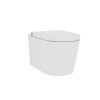 Wall Hung Smart Bidet Toilet Round with Cistern Frame and Chrome Flush Plate - Purificare