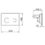 Palma Wall Hung Toilet 820mm Pneumatic Frame & Cistern & White Glass Flush Plate