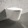 Wall Hung Smart Bidet Japanese Toilet & 1160mm Frame Cistern and Black Pneumatic Flush Plate - Purificare