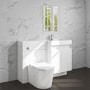 1200mm White Toilet and Sink Unit Right Hand with Smart Bidet Toilet - Agora