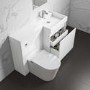 1200mm White Toilet and Sink Unit Right Hand with Smart Bidet Toilet - Agora