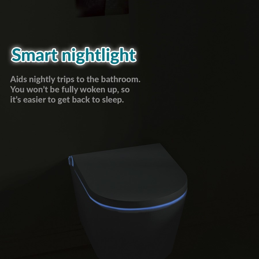 1200mm White Toilet and Sink Unit Left Hand with Smart Bidet Toilet - Agora