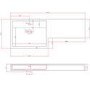 1200mm White Toilet and Sink Unit Left Hand with Smart Bidet Toilet - Agora