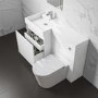 1200mm White Toilet and Sink Unit Left Hand with Smart Bidet Toilet - Agora
