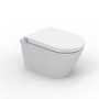 1200mm White Toilet and Sink Unit Left Hand with Smart Bidet Toilet - Agora