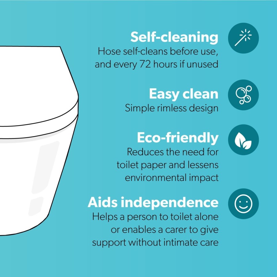 1200mm White Toilet and Sink Unit Left Hand with Smart Bidet Toilet - Agora
