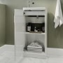 Grade A2 - 400mm White Cloakroom Freestanding Vanity Unit with Basin and Chrome Handle - Ashford