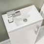 Grade A2 - 400mm White Cloakroom Freestanding Vanity Unit with Basin and Chrome Handle - Ashford