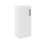 Grade A2 - 400mm White Cloakroom Freestanding Vanity Unit with Basin and Chrome Handle - Ashford