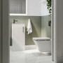 400mm White Freestanding Cloakroom Vanity Unit with Basin and Chrome Handle - Ashford